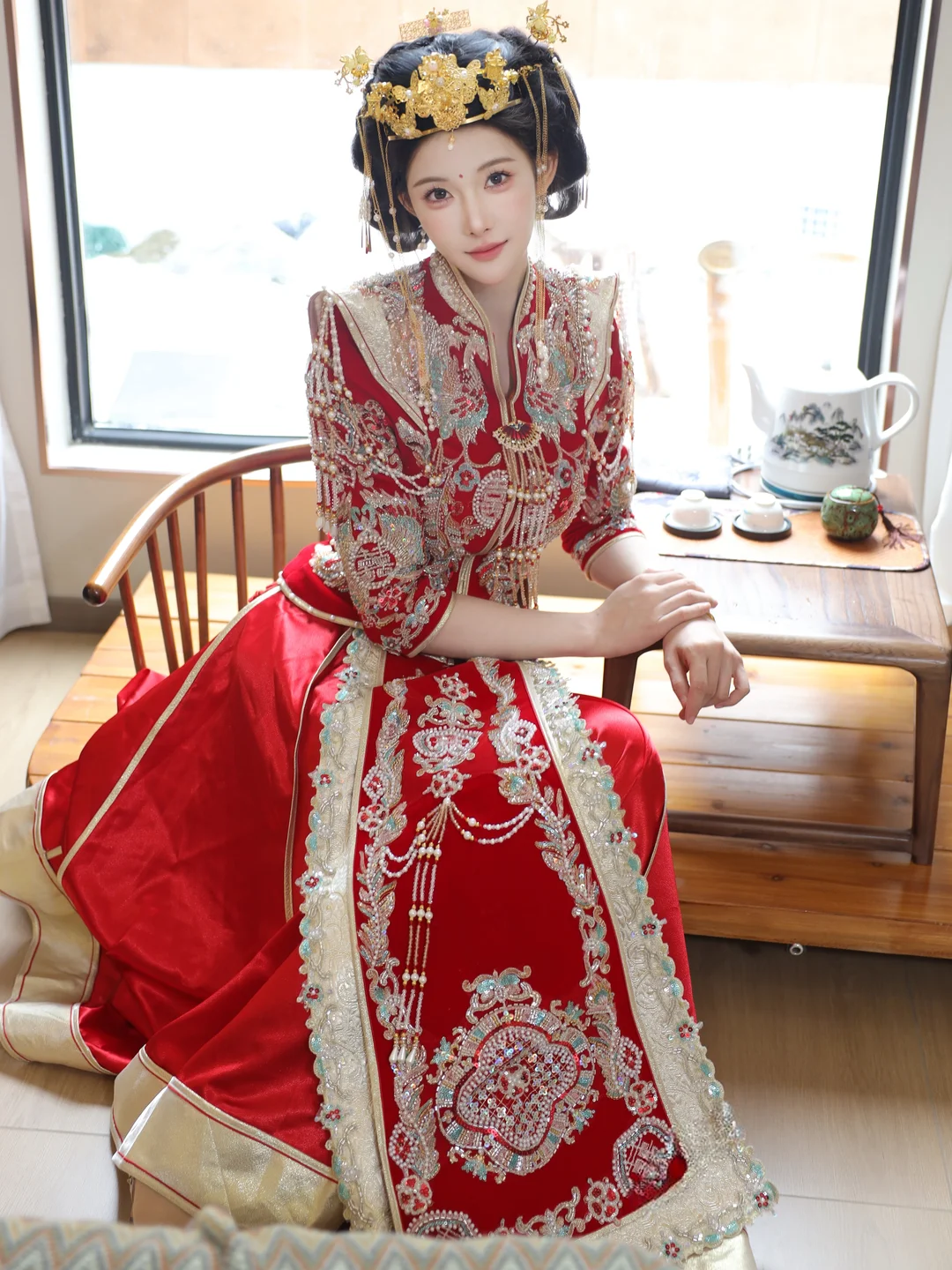 梨霜儿 - No.004 新娘红装 [113P-2.3GB] tg@simisebaisi 【丝足阁】015.webp